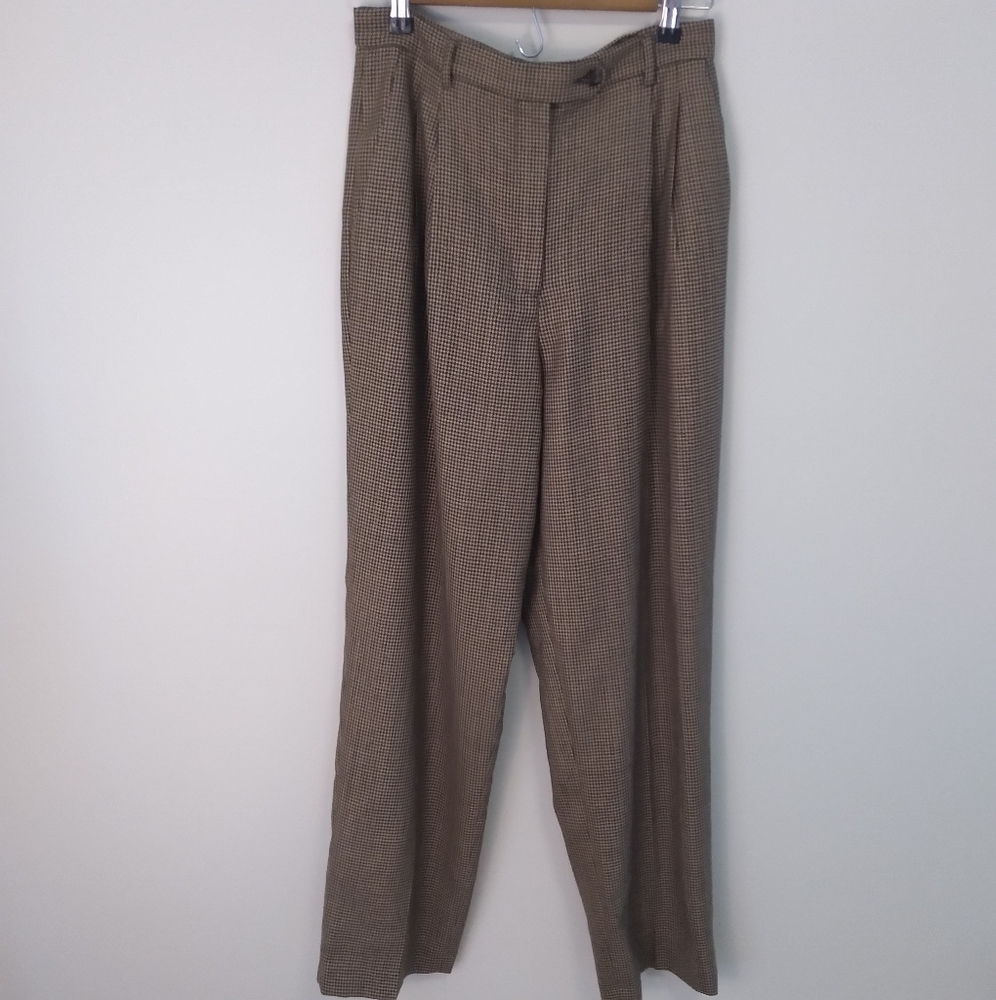 Vintage wool houndstooth trousers